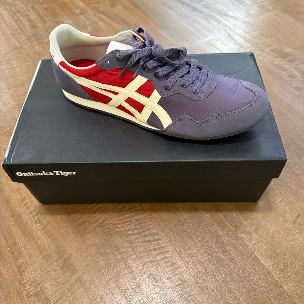 Onitsuka Tiger Serrano Purple and Red Sneakers
